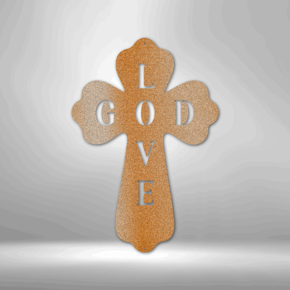 Scripture Sign Matthew 22:36-37 Love God Steel Sign Laser Cut Powder Coated Hom